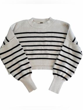 Free People Cropped Cotton Sweater